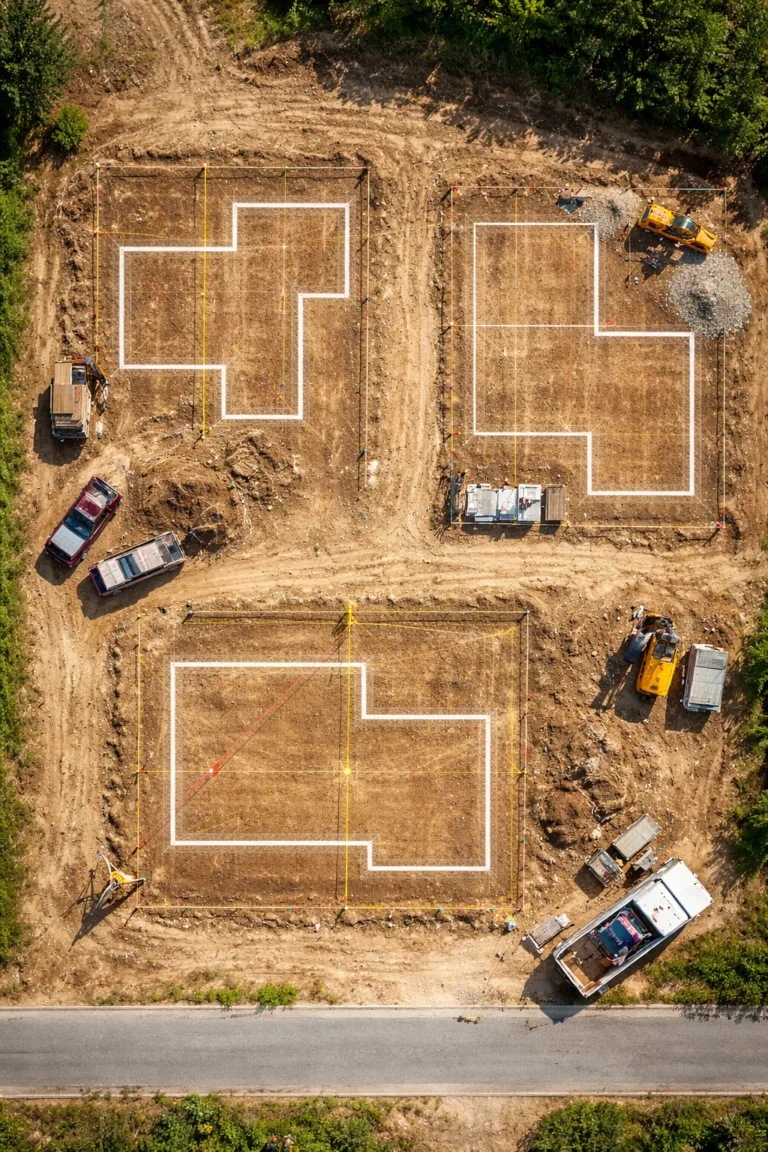 Implantation d’un bâtiment sur le terrain avant travaux