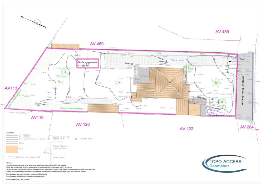 Plan topographique final prêt à être remis au client