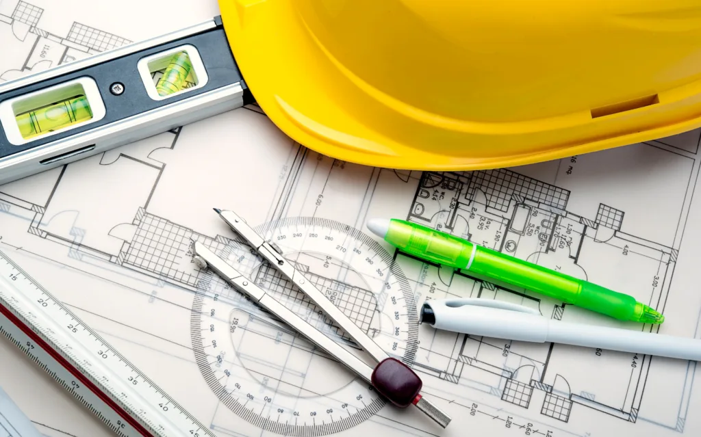 Plans et outils de topographie pour un projet de voirie