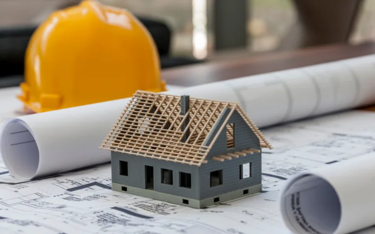 Plans d’un projet de construction en cours d’étude